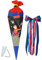 alles-meine.de GmbH BASTELSET Schultüte - Spider Figur/Mann - 85 cm - incl. großer Schleife - mit/ohne Kunststoff Spitze - Zuckertüte - Set zum selber Basteln - 6 eckig /..