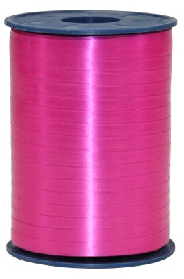 C.E. PATTBERG Geschenkband magenta, 500 Meter Ringelband 5 mm zum Basteln, Dekorieren & Verpacken von Geschenken zu jedem Anlass