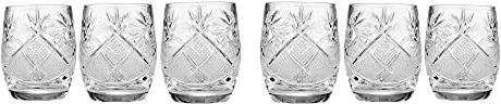 SET of 6 Russian CUT Crystal Shot Glasses Barrel 50ml Hand Made by Belarus