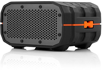 Braven BRV-1 Portable Ultra Rugged Wireless Speaker - Lava - Black/Grey + Orange Trim