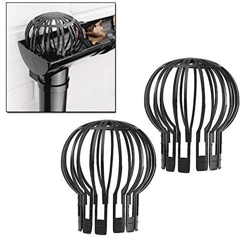 CostMad 2 Pack Downpipe Down Pipe Leaf Leaves Gutter Guard Trap Balloon Drain Pipe Filter Protection Stops Blockage Debris Moss
