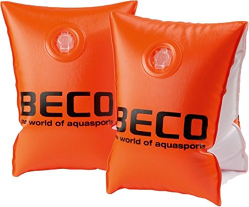 Beco Schwimmflügel zum Schwimmenlernen 09706, Schwimmhilfe für Auftrieb im Schwimmbecken, Schwimmärmel für viel Spaß im Wasser, Orange, Size 1 (6-12 Years)