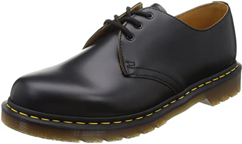 Dr. Martens 1461z Smooth Cherry, Scarpe Basse Stringate Donna, Nero Black Z Welt, 37 EU