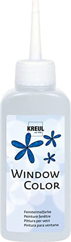 KREUL 42701 - Window Color kristallklar 80 ml, Fenstermalfarbe auf Wasserbasis, mit strukturierter Oberfläche, für Glas, Spiegel, Fliesen und andere glatte Flächen