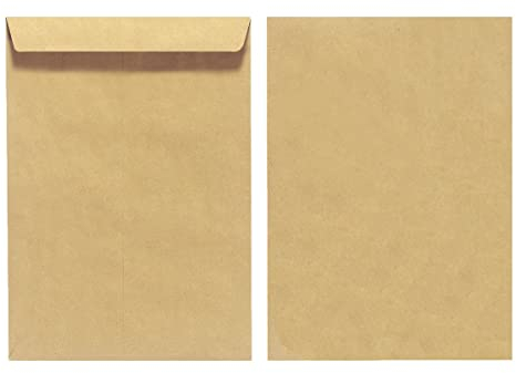 Herlitz Versandtasche B5 90 g Nassklebend, Recyclingpapier, blauer Engel, 10-er Packung, eingeschweißt, braun