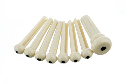 Fender Bridge Pin Set - Ivory w/Black Dot
