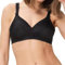 Triumph Womens Doreen + Cotton 01 Non-wired Bra, Black, 34D UK