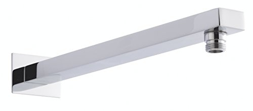 Hudson Reed ARM13 ǀ Modern Bathroom Small Rectangular Wall Mounted Shower Arm, 20mm x 35mm, Chrome