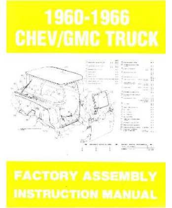 General Motors 1963 1964 1965 1966 Chevy Pickup Truck Montage Manuelle Buch Illustrationen