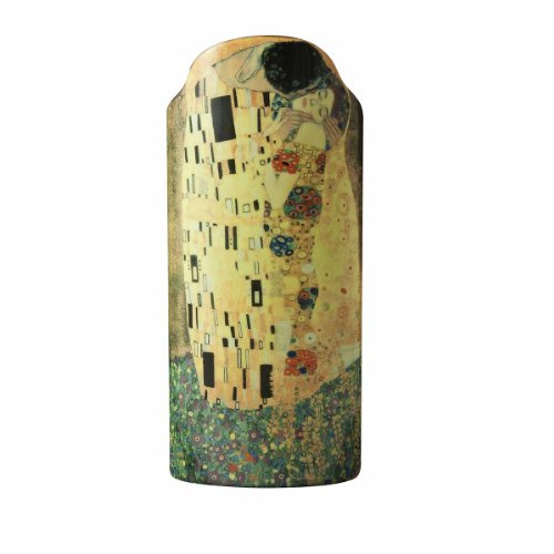 John Beswick 23 x 10 cm Klimt The Kiss Silhouette Art Vase, Multi-Color