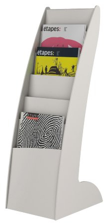 PAPERFLOW 289.02 Prospektständer Courbo SLIM - 6 Fächer, grau