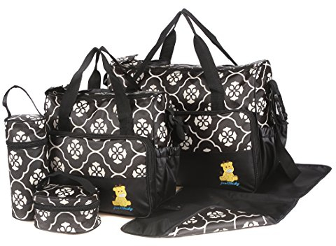 Laminierte, wasserdichte, thermisch isolierte Babywickeltasche, 5er-Set, Krankenhaustasche