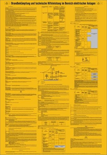 Hinweisschild, Aushang Merkblatt für Brandbekämpf ungen im Bereich elektrischer Anlagen, Kunstst.,