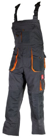 Urgent URG-A Grau-orange 50 Arbeitskleidung Latzhose, Graphit