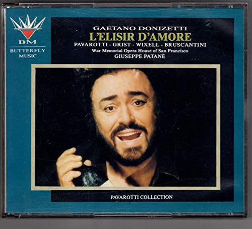 Gaetano Donizetti - L'Elisir d'amore - Luciano Pavarotti , Reri Grist , Ingvar Wixell , Sesto Bruscantini ; RARE COMPLETE recording (2 CD's)