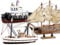 Playtastic Modellbau Schiffe Holz: 3er-Set Schiff-Bausätze Fischkutter, Flaggschiff & Schlepper, aus Holz (Holzmodelle zum Zusammenstecken, Modellbau für Erwachsene, Geschenkideen)