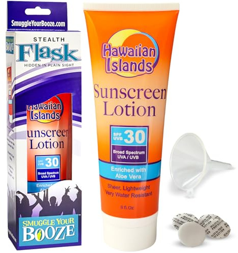 Sunscreen Bottle Stealth Flask 8 oz
