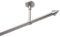 DécoProfi Gardinenstangen Chrom Matt 1-läufig Ø 16 mm L: 120 cm IKegel Gardinen/Vorhangstange im Set I Inklusive Träger, Befestigung und Endstücke I Decken- oder Wandbefestigung