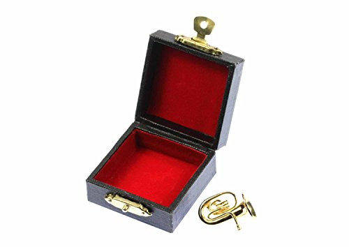 Miniblings Tubabrosche Brosche Tuba Anstecker Pin +Box Instrument vergoldet - Handmade Modeschmuck I Anstecknadel Button Pins