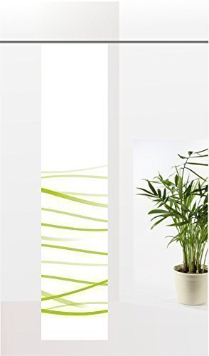 gardinen-for-life Flächenvorhang Waves Green, Schiebevorhang mit Druck-Motiv, Gr.60x260 cm Tolles Motiv
