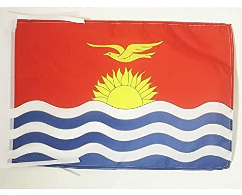 BANDIERA KIRIBATI 45x30cm - BANDIERINA GILBERTESE 30 x 45 cm cordicelle - AZ FLAG