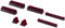 Gedotec® pour couverts Assortiment de Range-couverts autocollant avec feutre | Coussin pour Ménagère 50pièces-Bordeaux-Produit de qualité pour votre intérieur