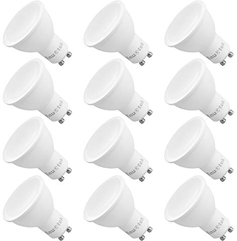 ENUOTEK Dimmbare 7W LED Strahler GU10 Spots Leuchtmittel Glühbirnen Lampen 230V Kaltweiß 5000K 120° Groß Beleuchtungswinkel 650Lm Trailing Edge Dimmbar Ersatz 60W Halogen 12er Pack