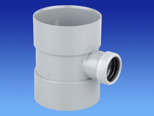 Wavin OSMA 110mm SOIL 4S584 D/SW Bossed Pipe - 40mm GREY
