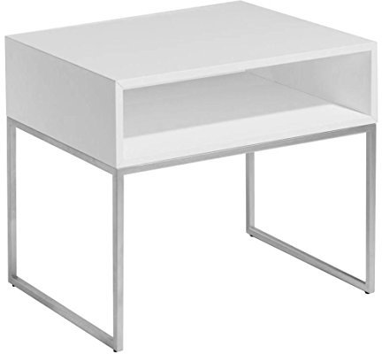 Jan Kurtz Dina Nachttisch, weiß Gestell pulverbeschichtet