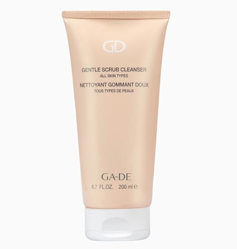 GA-DE Gentle Scrub Cleanser - Exfoliating Face Scrub with Hyaluronic Acid, Panthenol, and Vitamin E - Infused with Silica Beads - 6.7 oz
