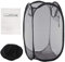 JJOnlineStore PRIME - UK Foldable Pop Up Mesh Washing Laundry Basket Bag Bin Hamper Toy Tidy Storage Organiser Organizer (Black),29x29x47.5cm