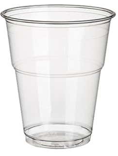 1120 Kaltgetränkebecher, PLA Pure 0,3 l Ø 9,5 cm 11 cm glasklar Plastik mit Schaumrand