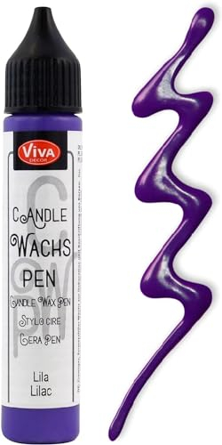 Viva Decor Wachs Pen 28ml (Lila) Premium Candle Liner & Wax-Pen - Ideal für individuelle Kerzengestaltung - Hochwertiger Wachs-Stift zum Anmalen, Verzieren & Personalisieren
