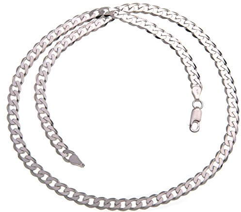 SILBERKETTEN STORE DEIN SCHMUCK ONLINE SHOP Panzerkette Breite 5mm |echt 925 Silber| hochglanzpolierte Silberkette mit Karabiner