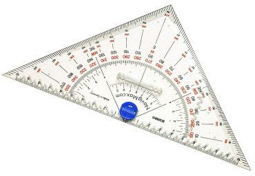 Kurs-Zirkeldreieck ® 9800C Navigation mit Zirkelwippe ® von Navigmax, 22cm