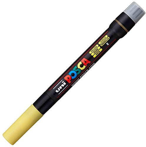 POSCA 181607 - POSCA Marker mit Pinselspitze, gelb