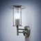 Grafner Design Edelstahl Wandlampe mit 1x E27 Fassung, IP44 Wand Außenleuchte, 360° rundum Lichtschein, für außen und innen, Wandleuchte Lampe Außen Hoflampe