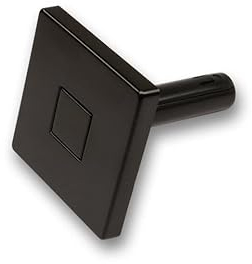 SIRO Kleiderhaken Ketsch, Schlicht, Kunststoff schwarz, 56 mm x 33 mm x 56 mm, LA 42 mm, H195/A3V1KB