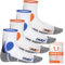 CFLEX Damen und Herren Running Funktions-Socken (4 Paar) Laufsocken - Weiss-Mix 39-42