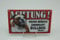 BULLDOG BULLDOGGE - Tierwarnschild - VORSICHT Tier Warnschild 20x12 cm Hund Hunde Schild 11