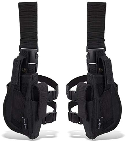 Black Snake® Tiefziehholster Set rechtes + linkes Beinholster - Schwarz
