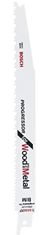 Bosch Professional Coffret de 100 lame de scie sabre S 3456 XF Progressor for Wood and Metal (longueur 200 mm, accessoires pour scie sabre)