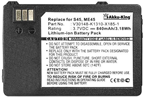 Akku-King Akku kompatibel mit Siemens V30148-K1310-X185-1, V30148-K1310-X183, N4501-A100 - Li-Ion 840mAh - für S45, S45i, ME45, 6618, 3618