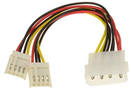 Energía Divisor Cable - 4 Pines Molex a 2 x 4 Pines Floppy Clavijas