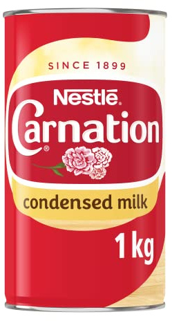 Carnation Condensed Milk 1kg | Multipack of 12 | Made with natural ingredients; source of calcium; suitable for vegetarians; ideal for cooking and baking