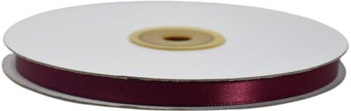 ETM - Nastro in raso double face, 50 metri x 10 mm bordeaux