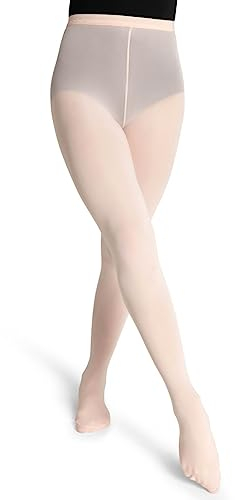Capezio Ultra Soft Transition Tights For Women, Professional Dance Tights, Footless Or Footed, Women’s Tights, Versatile Moisture Wicking Transition Dance Tights Women- Ballet Pink, S-M(Small-Medium)