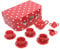 Bigjigs Toys Rot-weiß gepunktetes Teeservice
