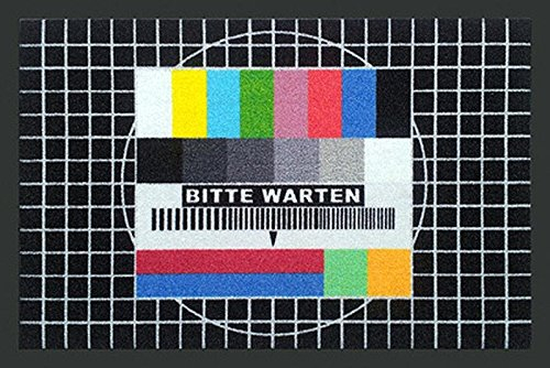 Bitte Warten Fu?matte - Bildst?rung/Sendepause (40x60cm)