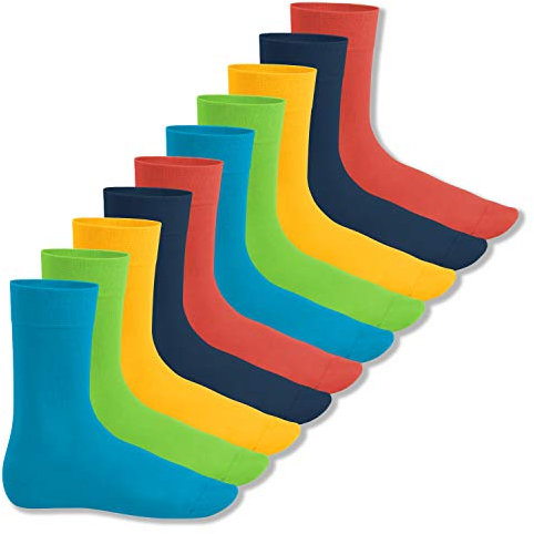 Footstar EVERYDAY! 10 PAAR Damen Herren Socken - Trendfarben 35-38